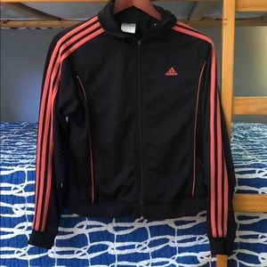 Black and pink old-school Adidas jacket